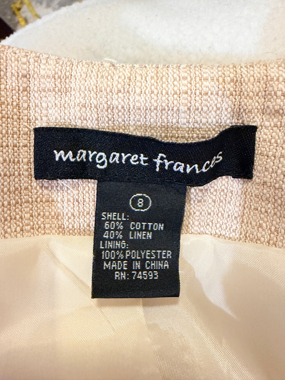 Margaret Frances Cream Embellished Open-Front Jacket - Picture 4 of 7
